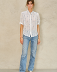 M.A.B.E, Dacy Embroidered Top - Blue