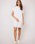 Pistache, Terry Cotton Hooded Dress