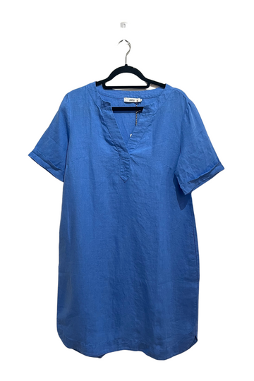 0039 Italy, Nora Blue Linen Dress