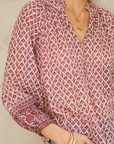 M.A.B.E, Viti Print Long Sleeve Top - Pink