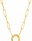 Margaret Paperclip Push Clasp Necklace