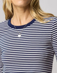 Splendid, Bamboo Long Sleeve Tee - Navy/White