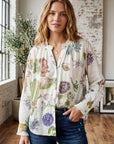 Injiri, Herbarium Shirt-Off white Floral