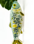 Green Sardine Hair Claw Clip with Seaweed Detail