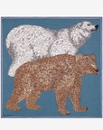 Inoui Editions, Square 100 Ours Scarf- Blue