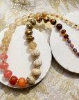 Linden Beaded Necklace-Pink Rutilated Quartz