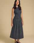 Velvet, Katherine Dress-Flower Grid Print