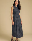 Velvet, Katherine Dress-Flower Grid Print