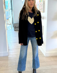 Kerri Rosenthal, Suke Imperfect Heart Tee-Indigo Blue