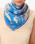 Inoui Editions, Atlas Square 70 Scarf- Blue