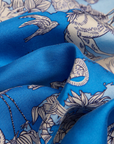 Inoui Editions, Atlas Square 70 Scarf- Blue