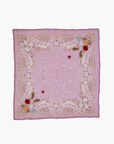 Chan Luu, Embroidered Floral Print Bandana-Pastel Lavender
