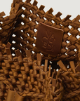 Naghedi, Mallorca Bucket Open Weave Bag-Teak