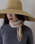 Oats & Rice-Bronte Knitted Cashmere Scarf-Cream