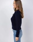 White & Warren, Cashmere Tennis Racquet Sweatshirt