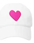 Kerri Rosenthal, Imperfect Heart Hat-White/Neon Pink