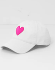 Kerri Rosenthal, Imperfect Heart Hat-White/Neon Pink
