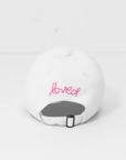 Kerri Rosenthal, Imperfect Heart Hat-White/Neon Pink