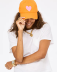 Kerri Rosenthal, Imperfect Heart Hat-Clementine/Palm Pink