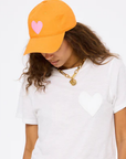 Kerri Rosenthal, Imperfect Heart Hat-Clementine/Palm Pink