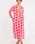 Nimo With Love, Amethyst Kaftan- Ikat Pink/ Orange