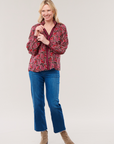 Rungolee, Aspen Full Sleeve Blouse- Rose Phoenix Floral