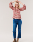 Rungolee, Sienna Blouse- Caramel Nicobar
