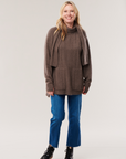 Cable Knit Hygge Sweater with Scarf (Neutral Colours)