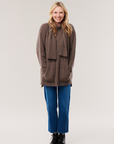 Cable Knit Hygge Sweater with Scarf (Neutral Colours)