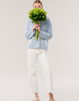 Cashmere T-Neck Sweater- Denim