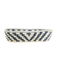 Kazi, Metallic Silver Oval Basket