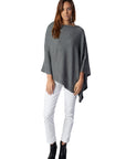 Cashmere Button Poncho- Neutrals