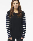 Nantucket (Striped Sleeve) Boyfriend Crew