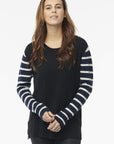 Nantucket (Striped Sleeve) Boyfriend Crew