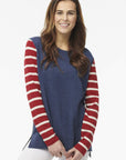 Nantucket (Striped Sleeve) Boyfriend Crew