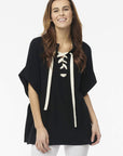Cashmere Lace Up Poncho