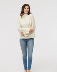 Cashmere T-Neck Sweater- Ivory