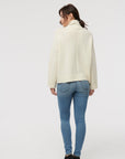 Cashmere T-Neck Sweater- Ivory