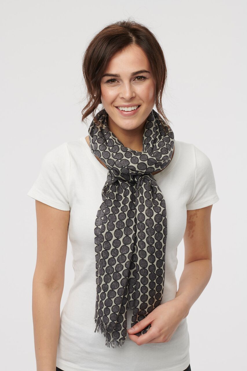 silk scarf grey