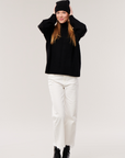 Cashmere T-Neck Sweater- Black