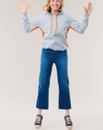 Cashmere Sports Hoodie- Ice Blue