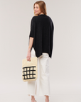 Cashmere V-Neck Oversized Tee