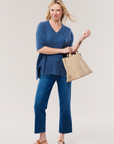 Cashmere V-Neck Oversized Tee