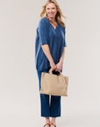 Cashmere V-Neck Oversized Tee