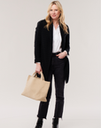 Cashmere Ribbed Sweater Coat
