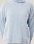 Cashmere T-Neck Sweater- Denim