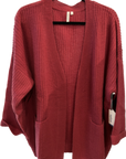 Plush Cashmere Rib Knit Cardigan