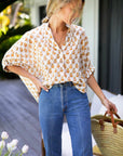 Emerson Fry, Mandarin Collar Top- Yellow