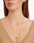 Chan Luu,  White 22"Grey Pearl Necklace