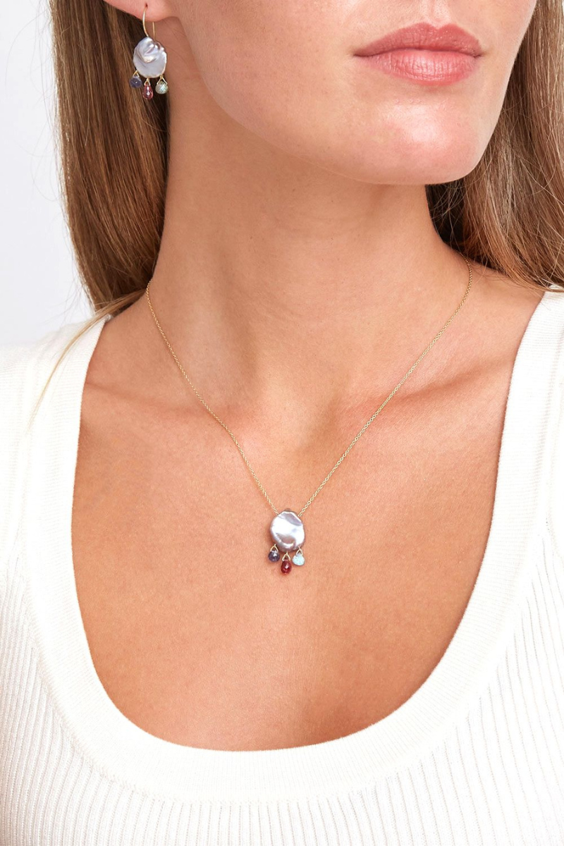 Chan Luu Grey Pearl Mix Necklace